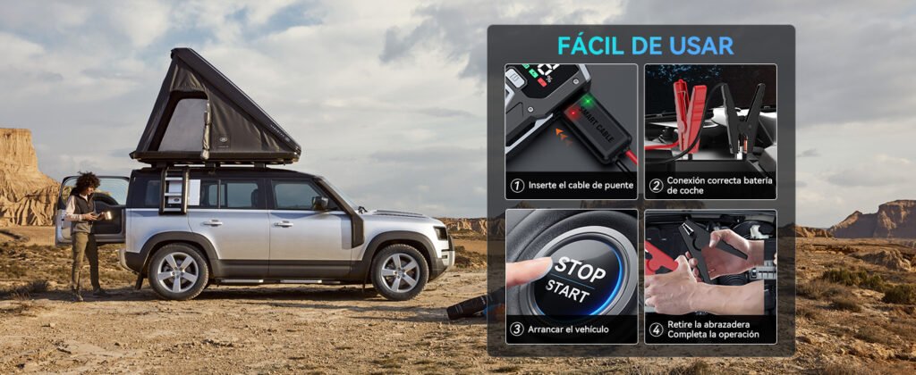 ACEZUK Arrancador de Baterias Coches 4000A. Como funciona. Elegida por Amazon con mas de 1000 ventas.
